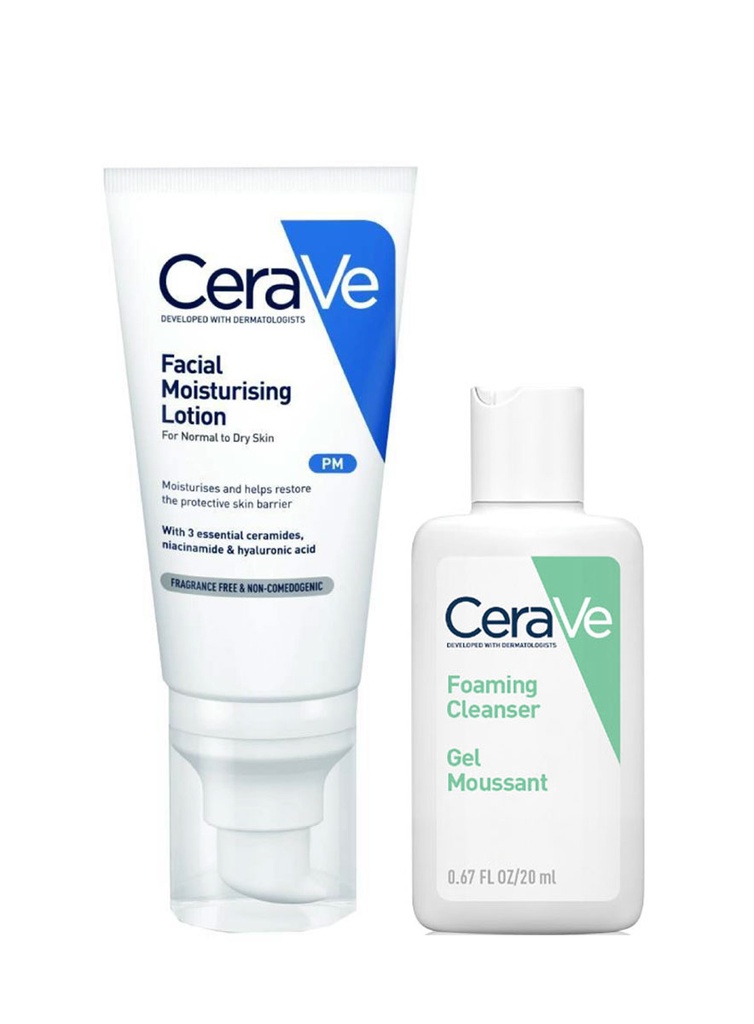 Pack CeraVe Loción Facial PM + GRATIS Gel Espumoso 20 ml