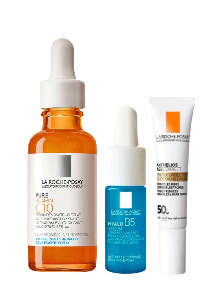 Pack Vitamina C Serum + Gratis Hyalu B5 Serum 10ml + Anthelios Age Correct 15ml