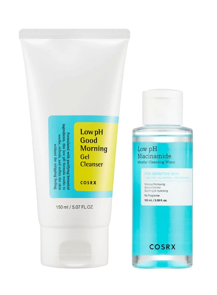 Cosrx Rutina de Limpieza Low PH Gel Limpiador + GRATIS Agua Micellar