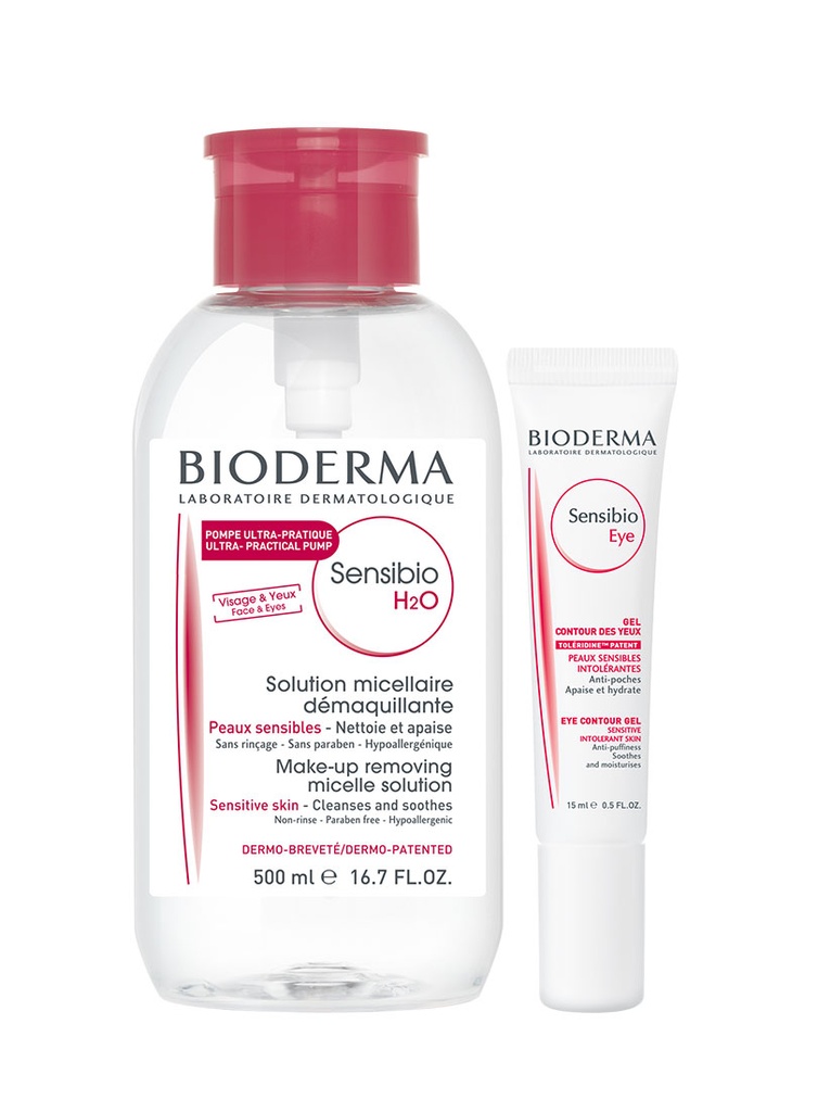 Sensibio Agua Micelar H2O 500 ml + Sensibio Contorno de Ojos