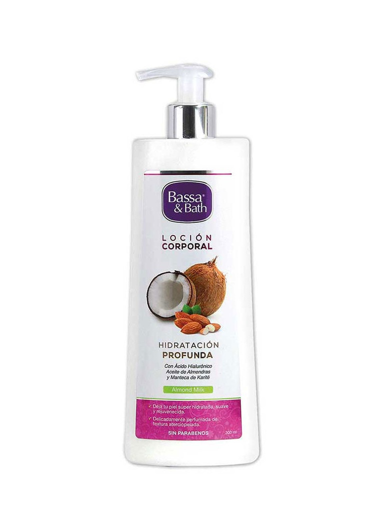 Bassa &amp; Bath Loción Corporal Hidratación Profunda de 300 ml